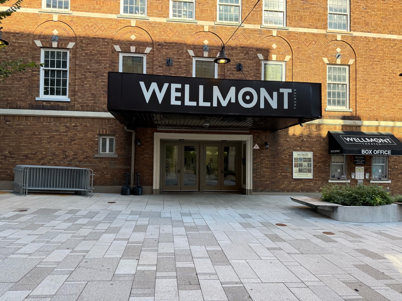 The Wellmont Theater entrance and box office.